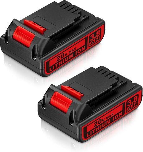 2pack 3.8ah 20v استبدال للبطارية السوداء و Decker 20V Li-ion بطارية LBXR20 متوافقة مع بطارية أسود و Decker 20V لأداة الطاقة in Saudi Arabia