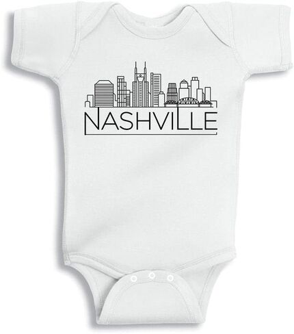 TATY Kids Skyline Nashville Tennessee Baby Infant Bodysuit in Saudi Arabia