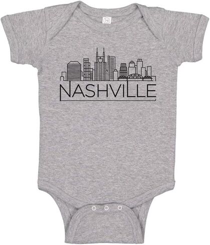 TATY Kids Skyline Nashville Tennessee Baby Infant Bodysuit in Saudi Arabia
