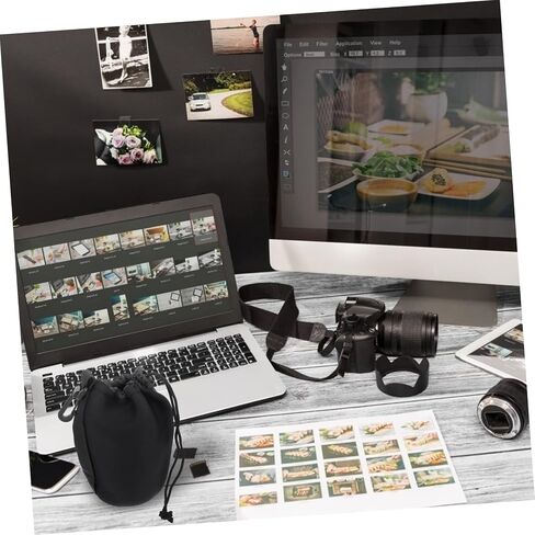 2PCS Camera Lens Lens Bagous Neoprene Carmsring Bage لحجم تخزين الكاميرا بقطر 11 سم 9 سم قطره in Kuwait