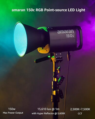 amaran 150c RGB Studio Light,LED Video Light,Key Light,150w Photography Lighting Charcoal (amaran 150c) in Saudi Arabia