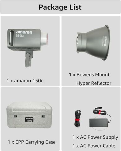 amaran 150c RGB Studio Light,LED Video Light,Key Light,150w Photography Lighting Charcoal (amaran 150c) in Saudi Arabia