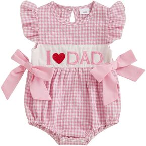 Kuriozud My First 4th of July Baby Girl Outfit Bubble Romper Flying Sleeve Onesie Bodysuit Girl 1st Fourth of July Clothes