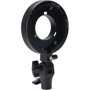 Zyyini Flash Mount Adapter for , Camera Bracket Holder Flash Mount Adapter with 180 Degree Tilt Umbrella Hole for LED Light Softbox Beauty Dish Reflector