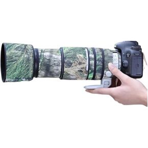 مطاردة الطيور الممولة معطف العدسة المقاومة للماء لـ Canon EF 100-400mm F4.5-5.6 L هو II USM مقاوم للعدسة RANROFTING (PINE CAMOUFLAGE ، مع الموسع EF 1.4x III)