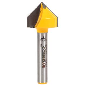 YONICO V Groove Router Bit 90 Degree X 3/4-Inch Diameter 1/4-Inch Shank 14996q