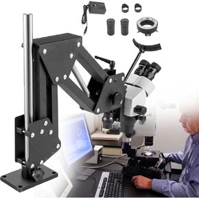 Micro Inlaid Mirror 77/85mm(3.03''/3.35''),7x-45x Multi-Directional Micro-Setting Microscope,Micro-Setting Microscope Jewelry Making Machine (77mm)