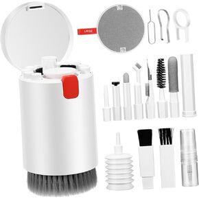 NUOBESTY 1Set Electronics Kit Multi Device for Cellphones Cameras and Laptops Includes Various Brushes for Dust and Removal Convenient Storage Design
