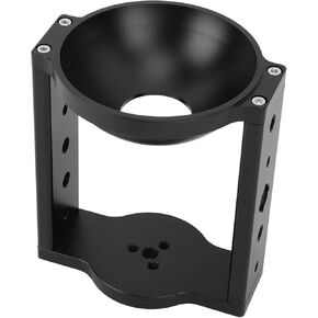 100mm Tripod Head Bowl Riser with 1/4in 3/8in Threaded Holes Half Ball Flat to Bowl Adapter for Tripod Head DSLR Rail Slider