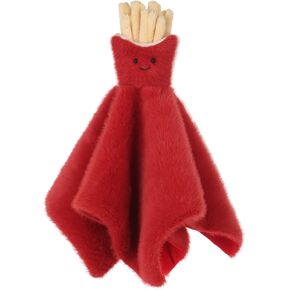 المشمش Lamb French Fries Loveys للطفل ، بطانية أمنية للطفل والفتاة ، 14 * 14 بوصة للرضع والأطفال الصغار