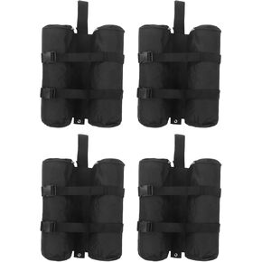 4PCS Fillable Sandbags Made of Durably 600D Oxford Cloth, Windproof Tent Weights with Belt Buckles and, Ideal for Securing Tents and Parasols in Outdoor Camping, (L)