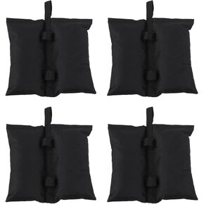 4Pcs Black Tent Fixed Sandbags, 600D Oxford Cloth, Heavy Duty Weight Bags for Garden Patio Sunshade Umbrella, Carry Store