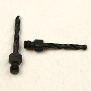 5/32 (.1562) Diameter HSS Threaded Shank Drill BITS, 1 INCH Flute Length, 1/4 X 28 Thread, Hexagon Head