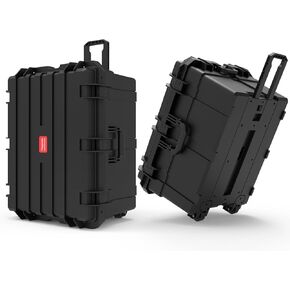 Waterproof Hard Case, 32 x 25 x 18 Inch,Equipment Roller Case with Wheels, with Customizable Foam for camera lenses Camcorder,Drone,electronic,tool, IP67,Shockproof, Inner 25.8" x19.25" x 15.15"