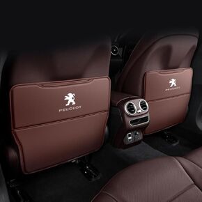 مخصص 2PCS حصيرة الركلة حصيرة المقعد الخلفي لـ Peugeot 308SW (5SEATS) 2009-2016 ، واقي مقعد خلفي للسيارات مع حقيبة تخزين ، وملحقات للسيارات الداخلية ، D-Red
