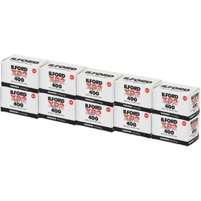 Ilford XP2 Super ISO 400 Black and White 35mm Roll Film (36 Exposures) (10-Pack, 10 Items)