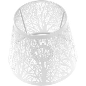 Artibetter 1pc White Lampshade Metal Elegant Tree Shadow Design Desk Light Cover Home Decor