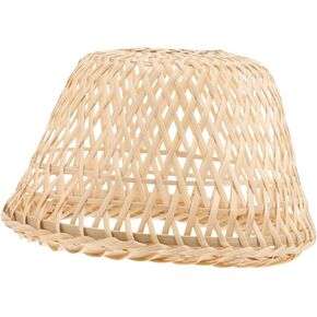 IMIKEYA Weaving Drum Lampshade Retro Style Lamp Cover for Chandeliers Decor Unique Texture Versatile for Personal and Commercial Spaces