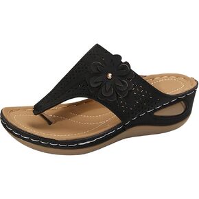 Orthopedic Sandals for Women, Women Summer Dressy Comfortable Sandals Arch Support Wedge Sandals 2025 Non Slip Flip Flops Sandals