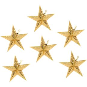 ARTIBETTER 6pcs Decorative Pentagram Lampshades Ornaments for Home Party Interior Decoration Hanging Pendant for Weddings Living Rooms and Boys and Girls Rooms