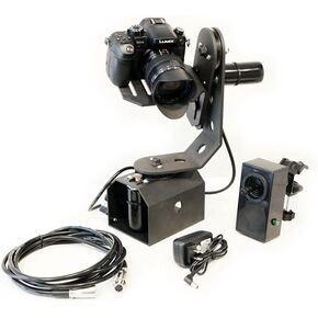 TigerTilt Motorized 360° Pan and Tilt Gimbal Head for Tripods, Cranes & Jibs - Battery Powered - Supports Cameras up to 8 LBS