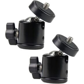 2pcs Spherical Damping Platform for Camera Tilt Screw Compatible Tripods Monopods Aluminum Alloy for Photography and Live Streaming Black