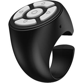 Wireless Bluetooth Scrolling Rings, Fingertip Wireless Bluetooth Remote Control Rings, Multi-Functional Page Turner Scrolling Rings, Page Turner Scrolling Rings for Most Phone Systems (Pink)
