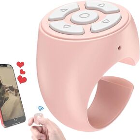 Fingertip Wireless Blue-Tooth Remote Control, Creative Remote Scrolling Ring, Fingertip Remote Control Ring, Short Video and Music Camera Shutter Remote Controller Page Turner