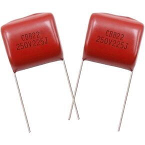 20PCS CBB22 250V225J 2.2UF P20 Pitch 20MM Polypropylene Film Capacitor(Pitch 15mm)