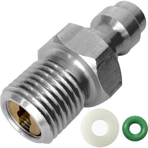 8mm Quick-Disconnect Plug Adapter, Stainless Steel 1/8" NPT Male Thread PCP Paintball Charging Fittings with Sealing O-Ring in Kuwait