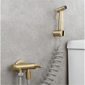 HandheldSprayer Wall Supercharge Cloth Diaper Sprayer Kit Stainless SteelSprayer for Toilet Spray Attachment with Hose for Feminine Wash,Brushed(Chrome Plated)
