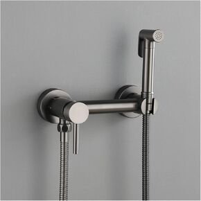 Sprayer Gun Gray HandheldSprayer for Toilet Brass Portable Baby Cloth Diaper Sprayer for Hot and Cold Water PortableFaucet withHose for Feminine Wash,B(A)