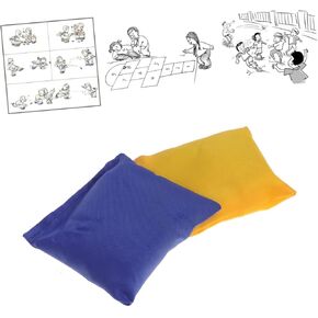 2Pcs Flat Shape Sandbag Bean Bags Lightweight Plastic Granules for Color for Games