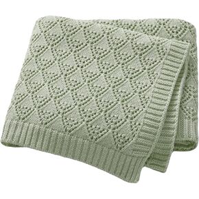 Cotton Cellular Baby Blanket Knitted Swaddle Crib Nursery Receiving Blankets for Newborn Boy Girl 40 x 30 Inch Pink