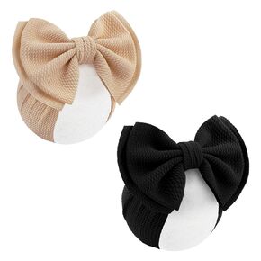 YanJie Super Durable Soft Knot Headbands with Hair Bows Infant Toddlers Kids Hair Accessories Violet Purple Headband for Newborn Baby Girls