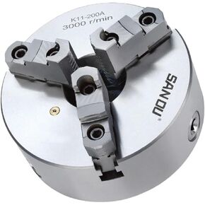 3 Jaw Lathe Chuck K11-200A 200mm Manual Self Centering for Welding Positioner Turntable Bench Top Lathe Accessories