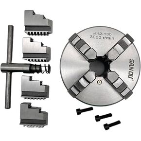 130mm Chuck Lathe SANOU 4 Jaw Self-Centering Chuck K12-130 Precision Scroll Chuck