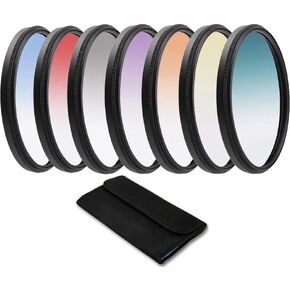 Gradient Color Camera Filter Set 49 52 55 58 62 67 72 77 82mm Lens Filter Set(30mm)