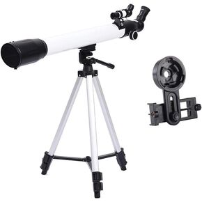 Telescope for Adults Beginners Kids, 60mm Aperture 700mm AZ Astronomical Compact Refractor Telescope with Smartphone Adapter and T