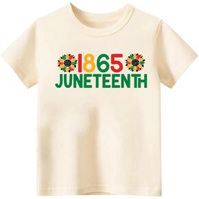 Toddler Juneteenth Shirt – Juneteenth Shirts for Kids, 2T-8T Short-Sleeve T-Shirt for Boys & Girls