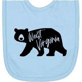 inktastic West Virginia Black Bear Silhouette Newborn Bib
