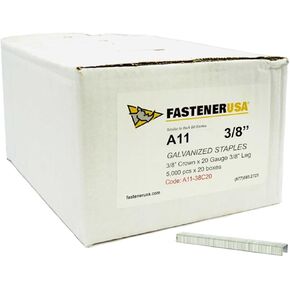 3/8 "الساق × 20GA Galv A11/T50 Staples 100،000ct | A11-38C20