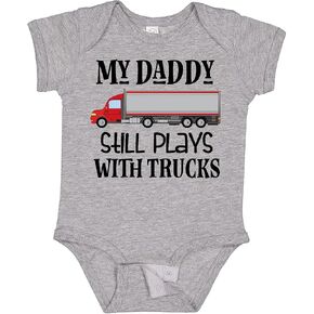inktastic Daddy Still Plays with Trucks Baby Bodysuit in Saudi Arabia