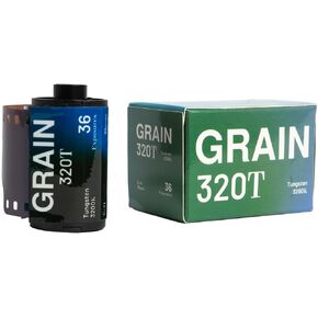 Grain 320T Color Negative 35mm Film - Gift Perfect Film for Portraits, Party, Landscapes, Street, Fashion, Fine Art, Sports, Journalism, Documentary (ISO 320) 36-Exposures 135 Tungsten 3200k Balanced