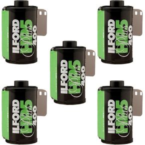5 X Ilford HP5 Plus, Black and White Print Film, 135 (35 mm), ISO 400, 24 Exposures (1700646)