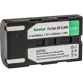 Kastar SB-LSM80 7.4V 1000mAh Li-Ion Battery Replacement for Samsung VP-D963 VP-D964 VP-D965 VP-DC161 VP-DC163 VP-DC165 VP-DC171 VP-DC172 VP-DC173 VP-DC175 VP-DC563 VP-DC565 VP-DC575 Video Cameras