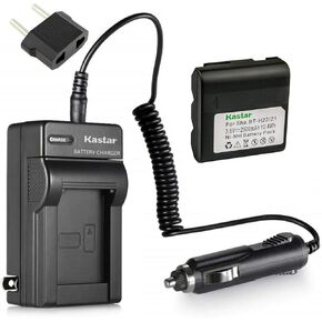 Kastar 1-Pack Battery and AC Charger with Car Adapter Compatible with Sharp VL-H420H, VL-H420S, VL-H95, VL-L133, VL-L65U, VL-N8E, VL-S10H, VL-S1, VL-S1H, VL-S1U, VL-S5, VL-S5U, VL-SE10, VL-SE10H