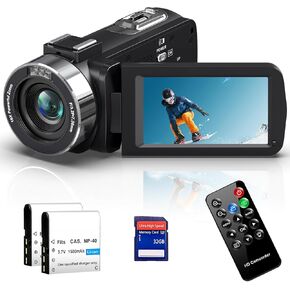 4K فيديو كاميرا كاميرا كاميرا الفيديو Ultra 48mp Vlogging Camera for Youtube 18x Digital Zoom