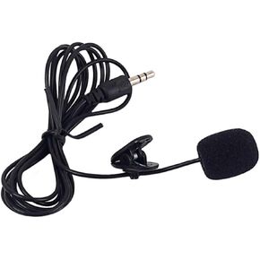 Mini Clip Microphone for Portable Plug Microphone for Phones and Tablets for Interviews Video Conferencing and Live Broadcasting Black