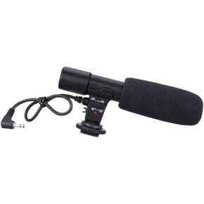 1pc مقابلة محترفة ميكروفون لـ DSLR Camcorder هاتف خفيف الوزن خارجي لتسجيل الفيديو لصناعة الأفلام الحية البث المباشر لأعلى للالتقاء
